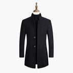 Cappotto Lungo da Uomo con Chiusura a Bottoni