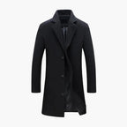 Cappotto da uomo con colletto dentellato e chiusura con bottoni