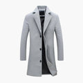 Cappotto da uomo con colletto dentellato e chiusura con bottoni