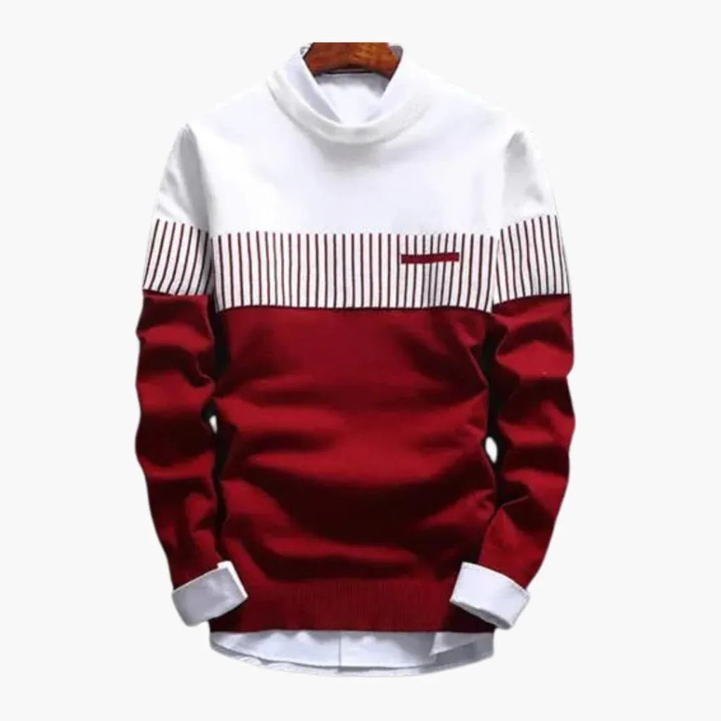 Maglione da uomo lavorato a maglia con strisce