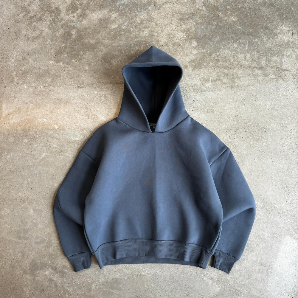Herren Trainingsanzug Oversize Zweiteiler Felpa con cappuccio Hose Baumwolle