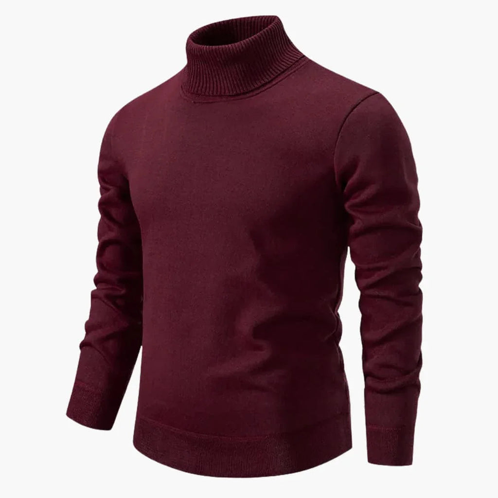 Maglia da uomo con collo alto e maniche lunghe