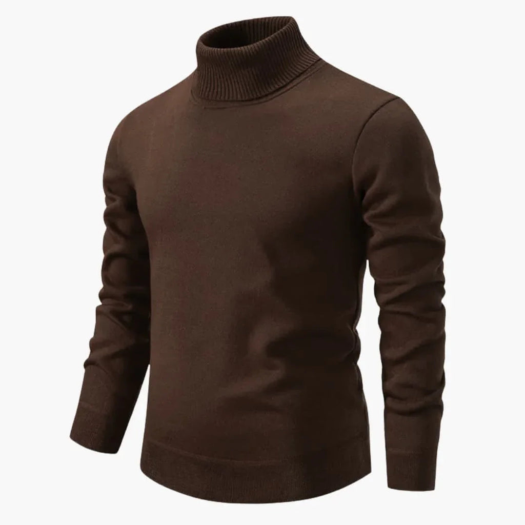 Maglia da uomo con collo alto e maniche lunghe