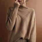 Maglione dolcevita in cashmere tinta unita