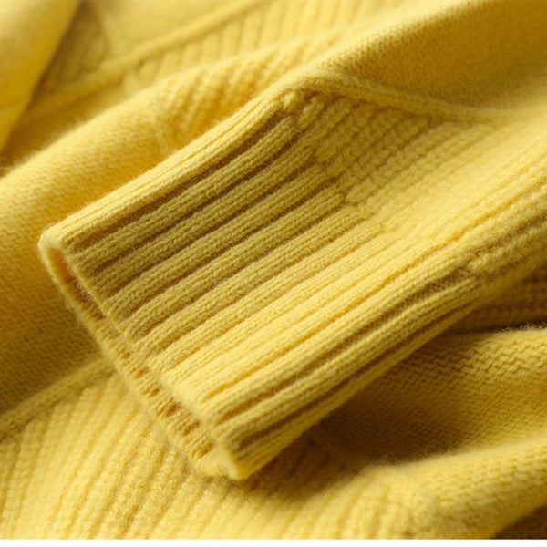 Maglione dolcevita in cashmere tinta unita