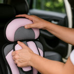 Seggiolino auto portatile con imbracatura a cinque punti, traspirante e regolabile