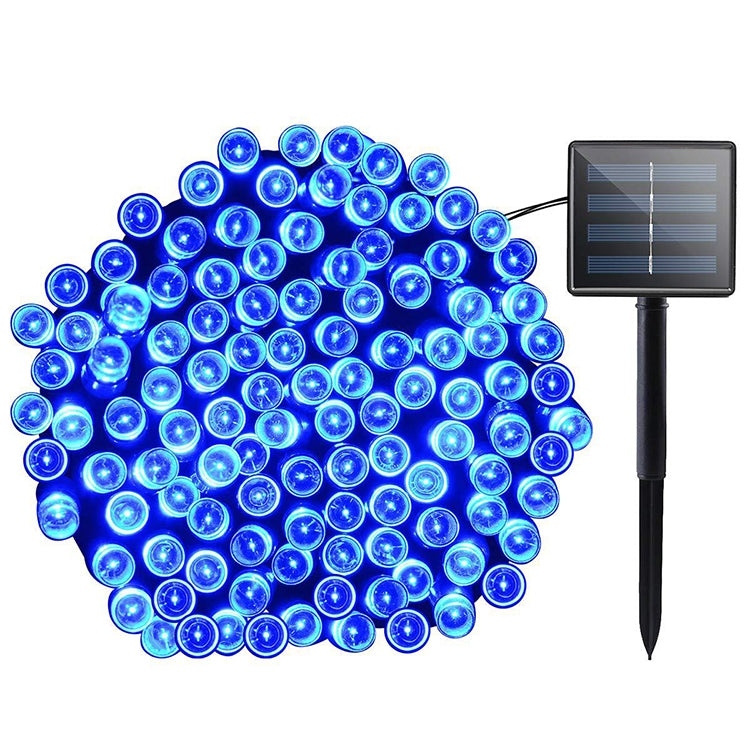 200 LED Luci a stringa per lampade solari per decorazioni natalizie impermeabili all'aperto, Lunghezza: 22 m (Blu)
