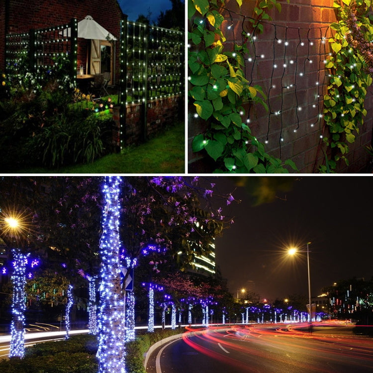 200 LED Luci a stringa per lampade solari per decorazioni natalizie impermeabili all'aperto, Lunghezza: 22 m (Blu)