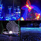 200 LED Luci a stringa per lampade solari per decorazioni natalizie impermeabili all'aperto, Lunghezza: 22 m (Blu)