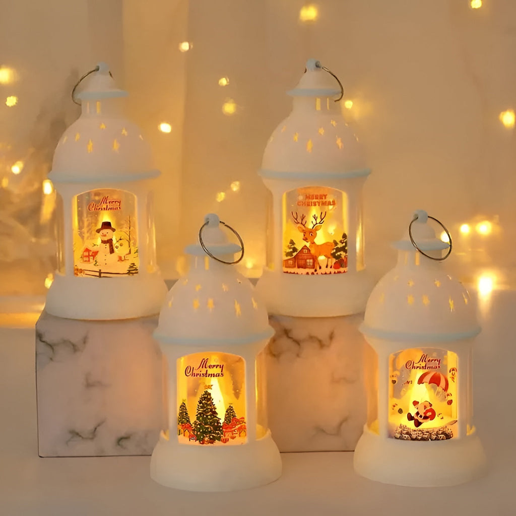Lanterna natalizia a LED | Decorazione festiva con luce calda