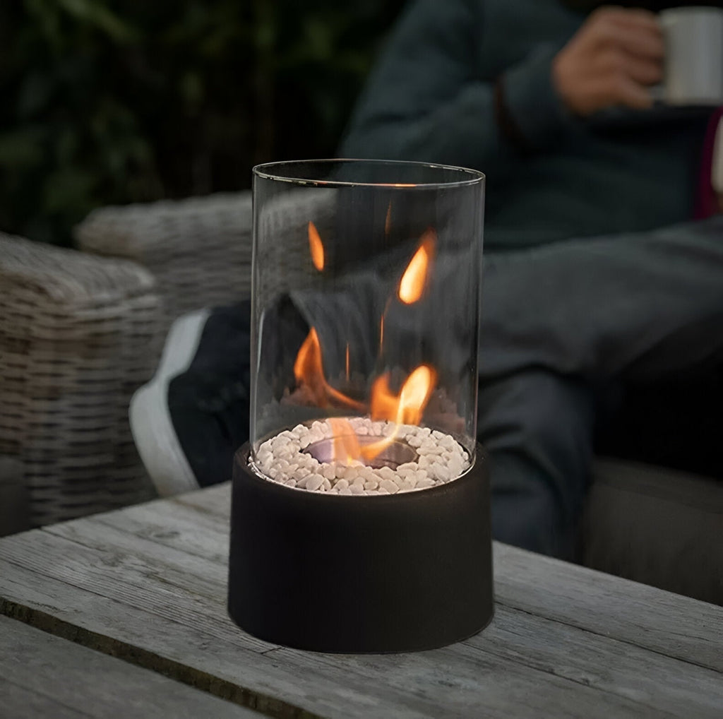 Lampada da tavolo senza fili con effetto fiamma Flamora