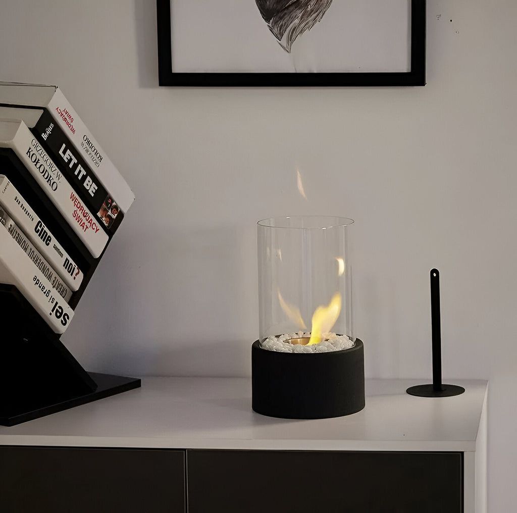 Lampada da tavolo senza fili con effetto fiamma Flamora
