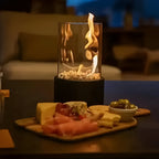 Lampada da tavolo senza fili con effetto fiamma Flamora