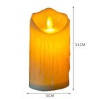 Candele LED con effetto tremolante in bianco avorio