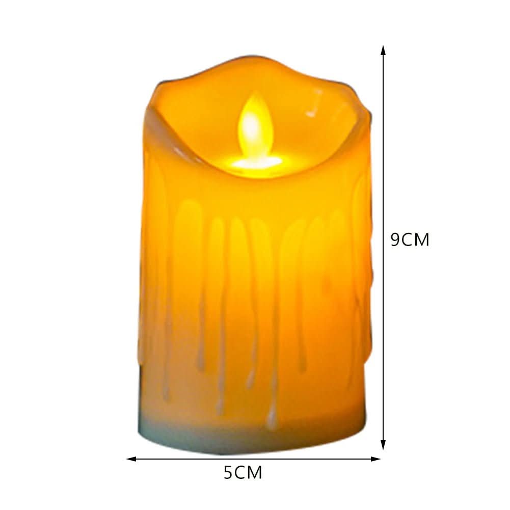 Candele LED con effetto tremolante in bianco avorio