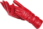 LuxPelle | Guanti in pelle da donna con fodera in morbida lana | Calore elegante per l'inverno