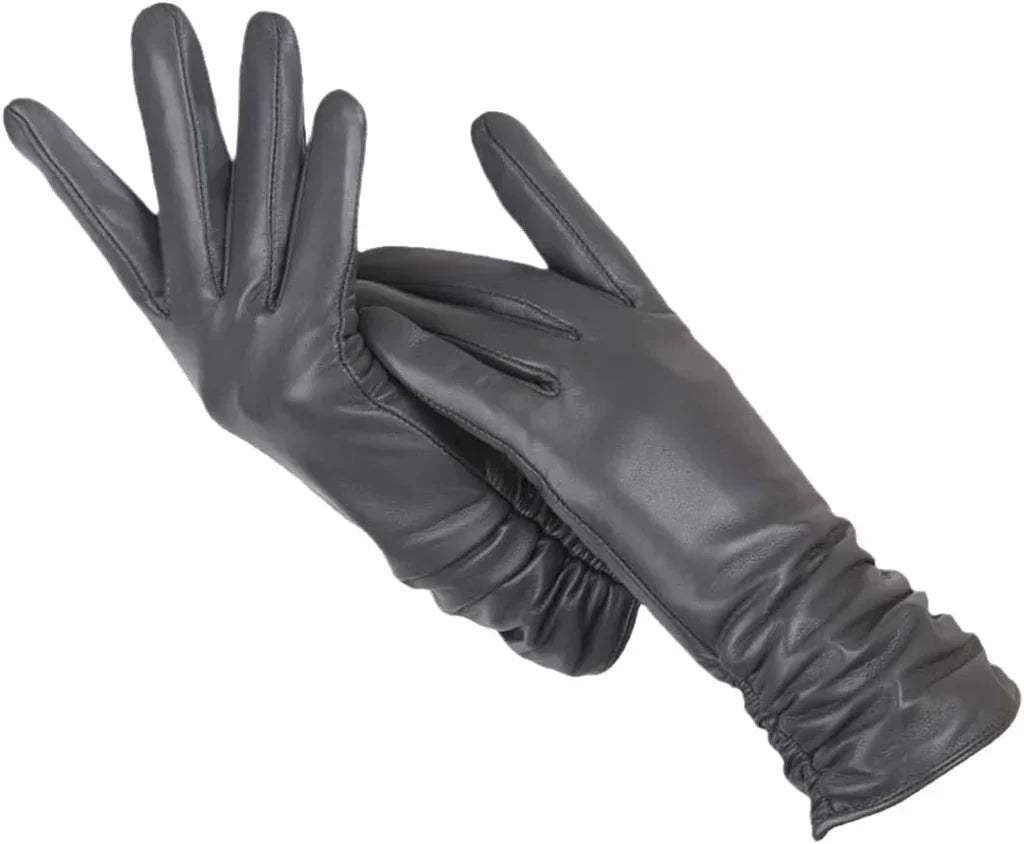 LuxPelle | Guanti in pelle da donna con fodera in morbida lana | Calore elegante per l'inverno
