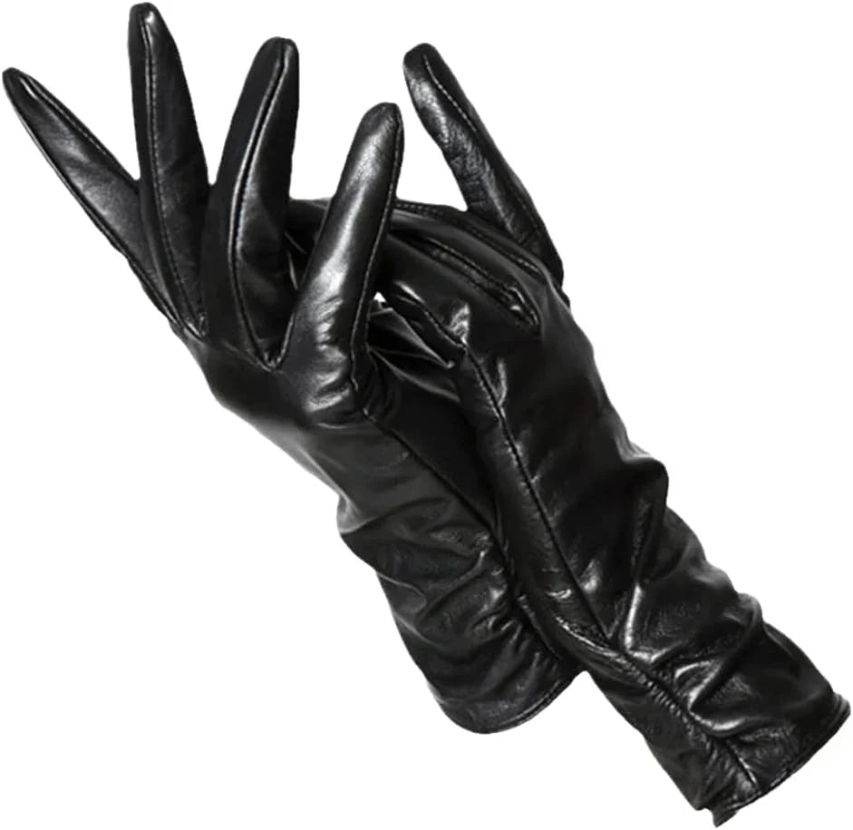 LuxPelle | Guanti in pelle da donna con fodera in morbida lana | Guanti caldi per il massimo comfort e stile
