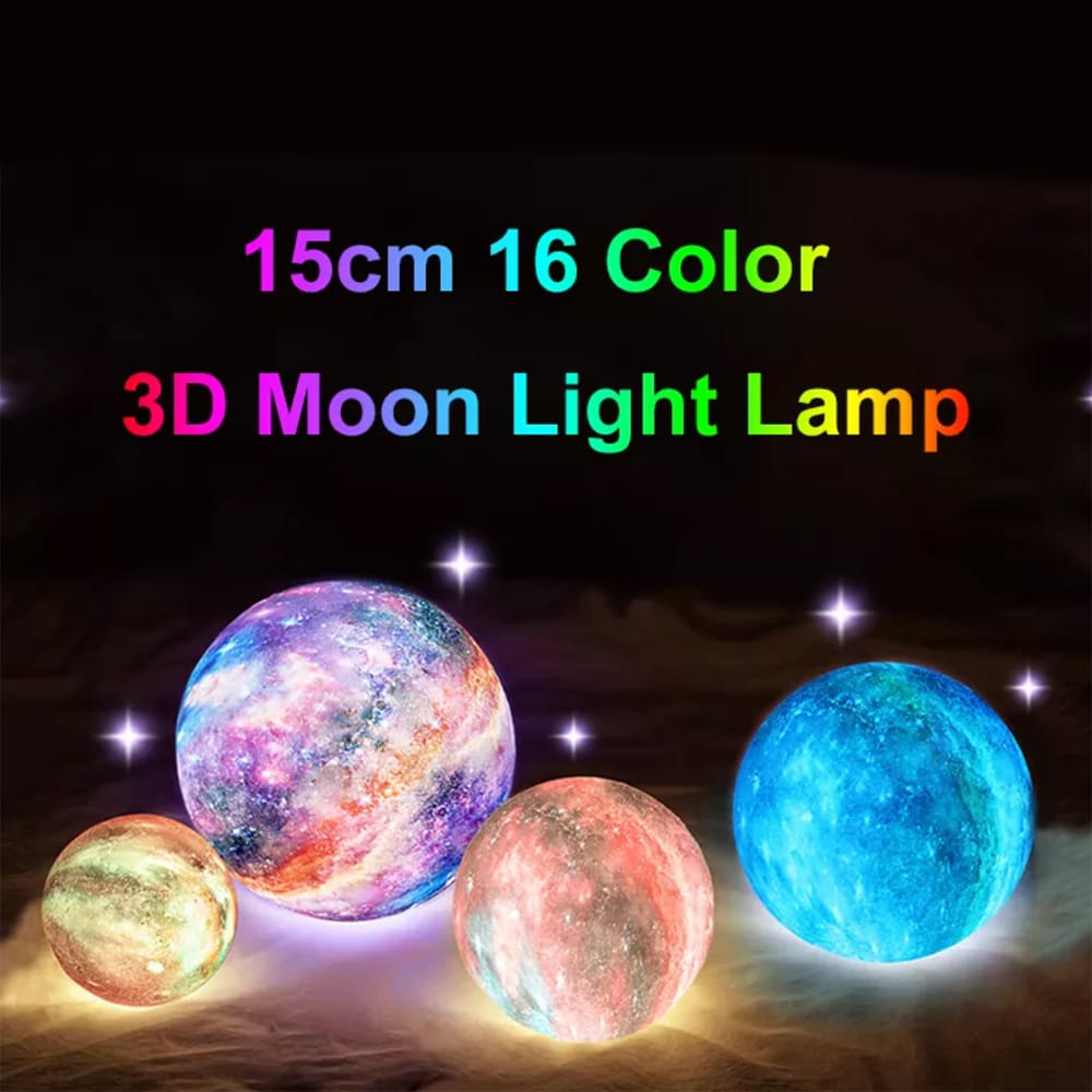 Lampada Moon -16 colori - LED - con funzione touch e telecomando