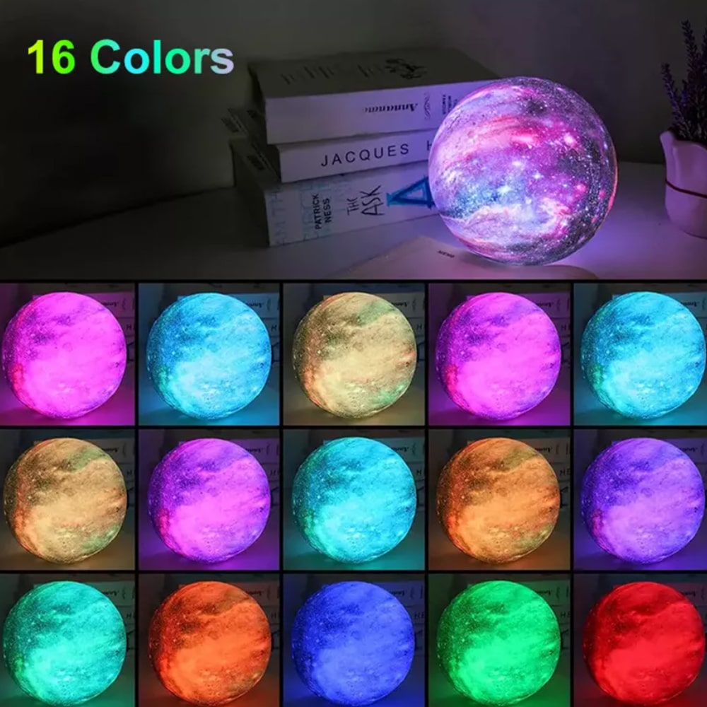 Lampada Moon -16 colori - LED - con funzione touch e telecomando