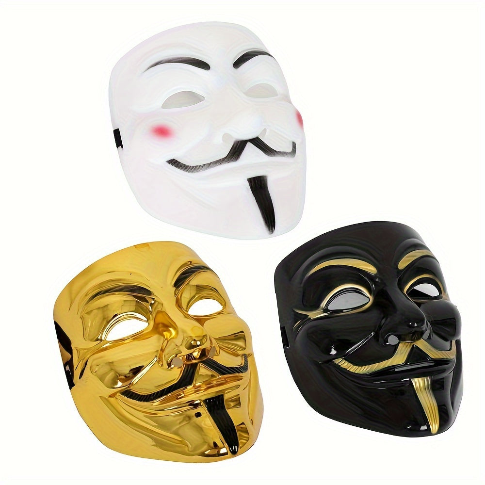 Maschera di Halloween anonima | Collezione con finiture metalliche premium