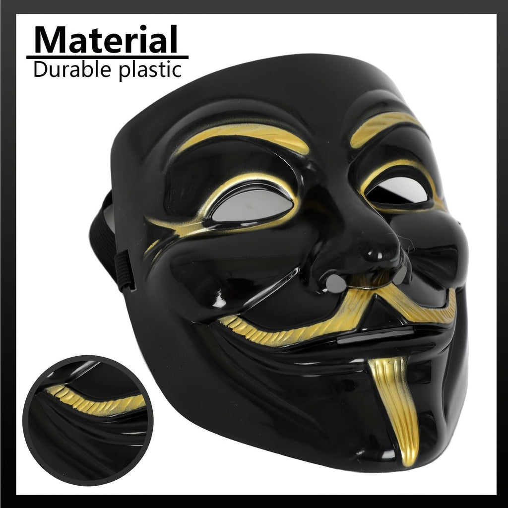 Maschera di Halloween anonima | Collezione con finiture metalliche premium