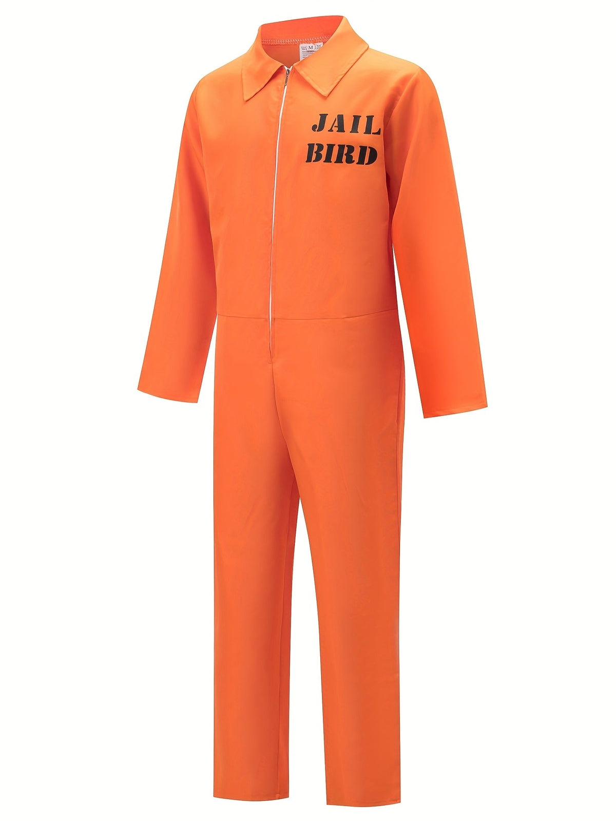 Tuta della prigione di Halloween | Costume arancione con zip frontale