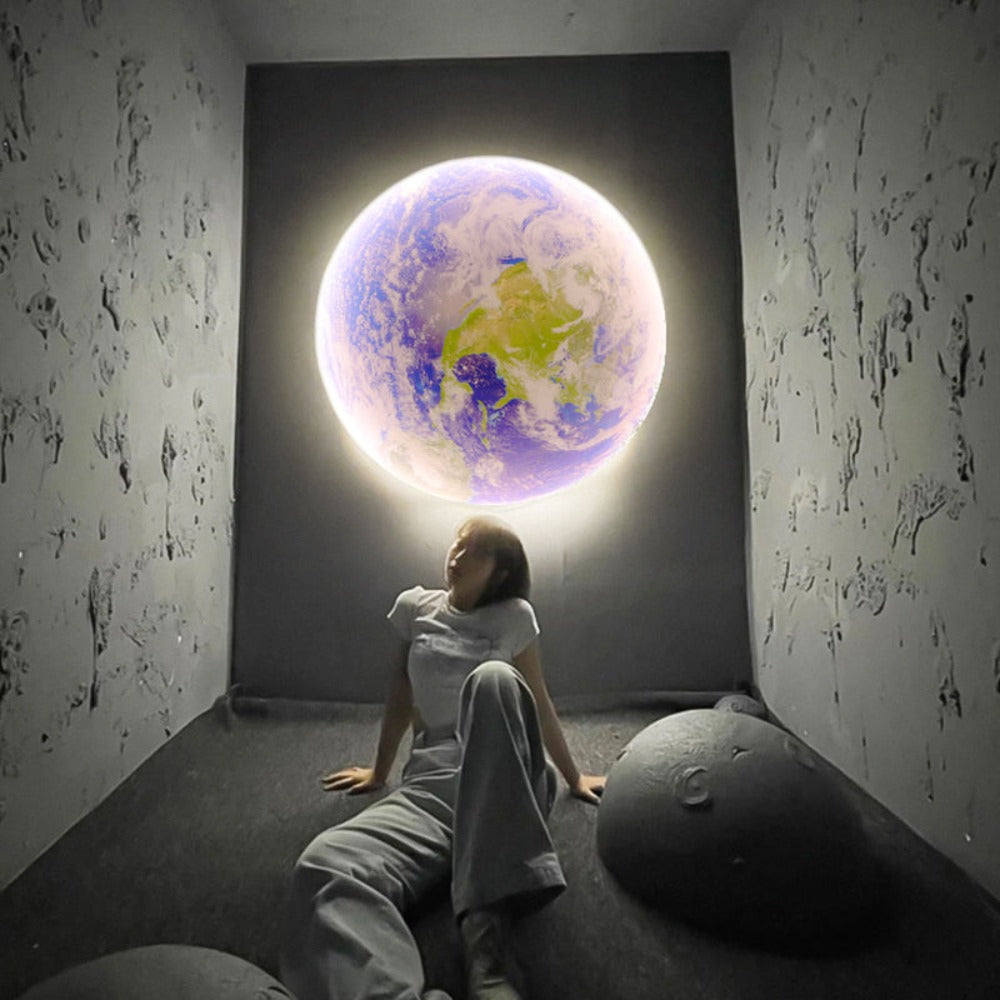Lampada da soffitto o da parete a LED 3D Luna o Terra (3 stili) 24 cm-80 cm