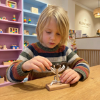 Gioco cerebrale per famiglie in legno | Puzzle IQ con corda, fatto a mano