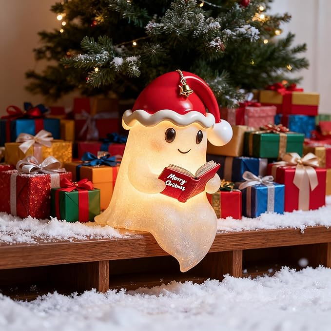 FantasmaGlow | Decorazione a luce calda dello spirito natalizio per decorazioni festive