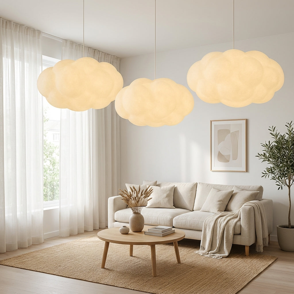 Lampada a sospensione da soffitto in tessuto dalla forma scultorea per interni Ardora
