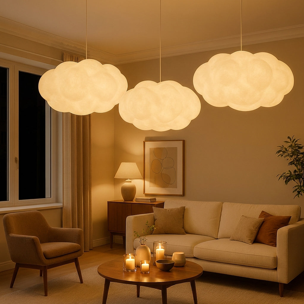 Lampada a sospensione da soffitto in tessuto dalla forma scultorea per interni Ardora