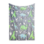 Coperta unisex in pile dinosauro