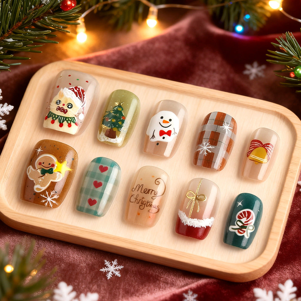 Set per nail art a pressione a tema natalizio