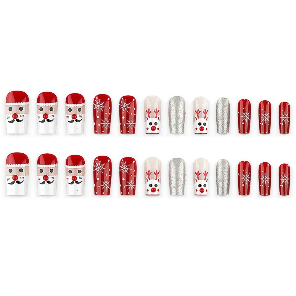Set creativo per nail art con motivi natalizi festivi