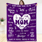 Coperta in pile con messaggio sentimentale per la festa della mamma