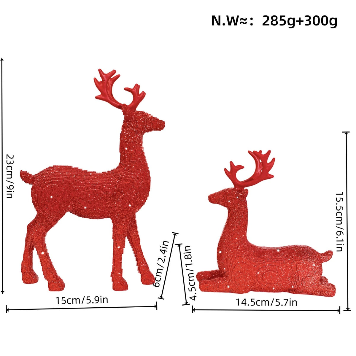 Elegante decorazione natalizia a forma di renna