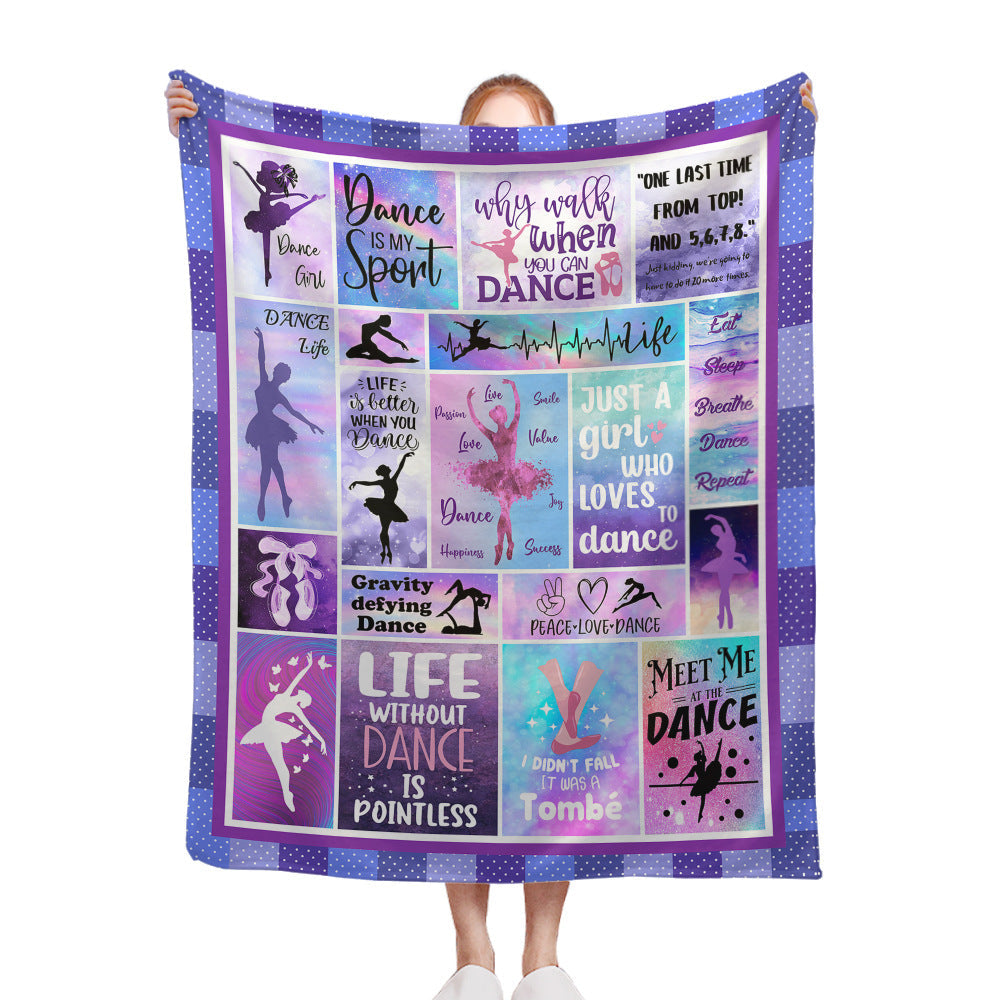 Coperta in pile a tema danza