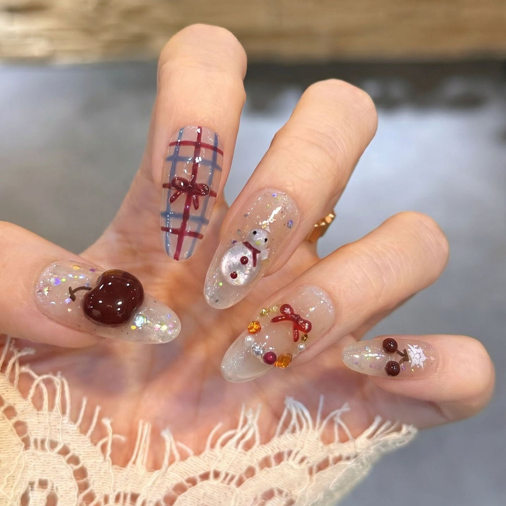 Set per nail art a pressione a tema invernale