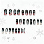 Nail art a lunga tenuta a tema invernale