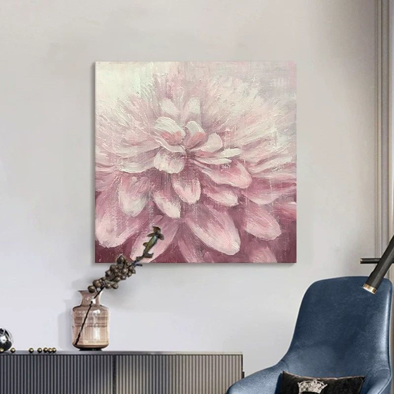 Opera d'arte floreale di pittura a olio