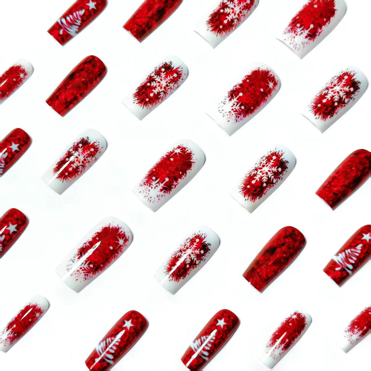 Festosa nail art natalizia scintillante