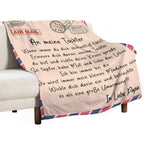 Coperta da tiro in pile con stampa sentimentale, design da lettera a figlia