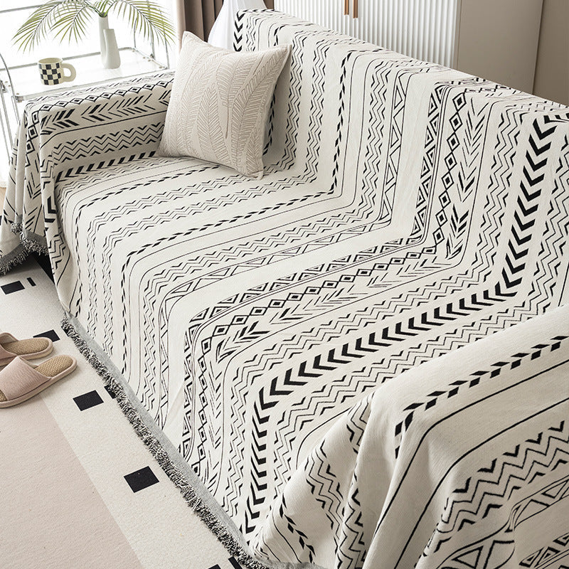 Coperta per divano con motivo geometrico