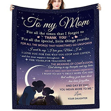 Coperta sentimentale in pile con grafica di un leone e un cucciolo e un messaggio sincero per papà
