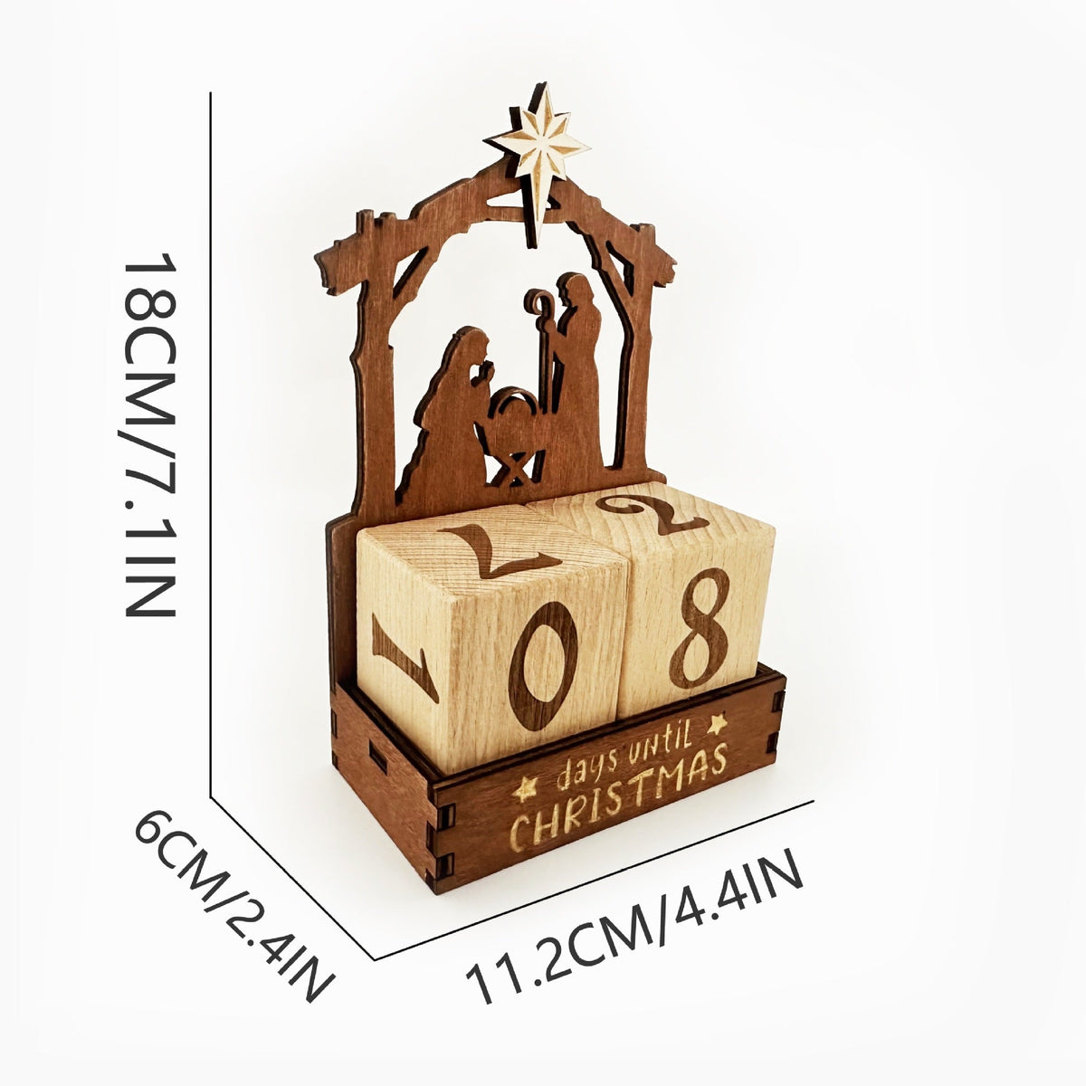 Calendario dell'Avvento natalizio in legno creativo fai da te