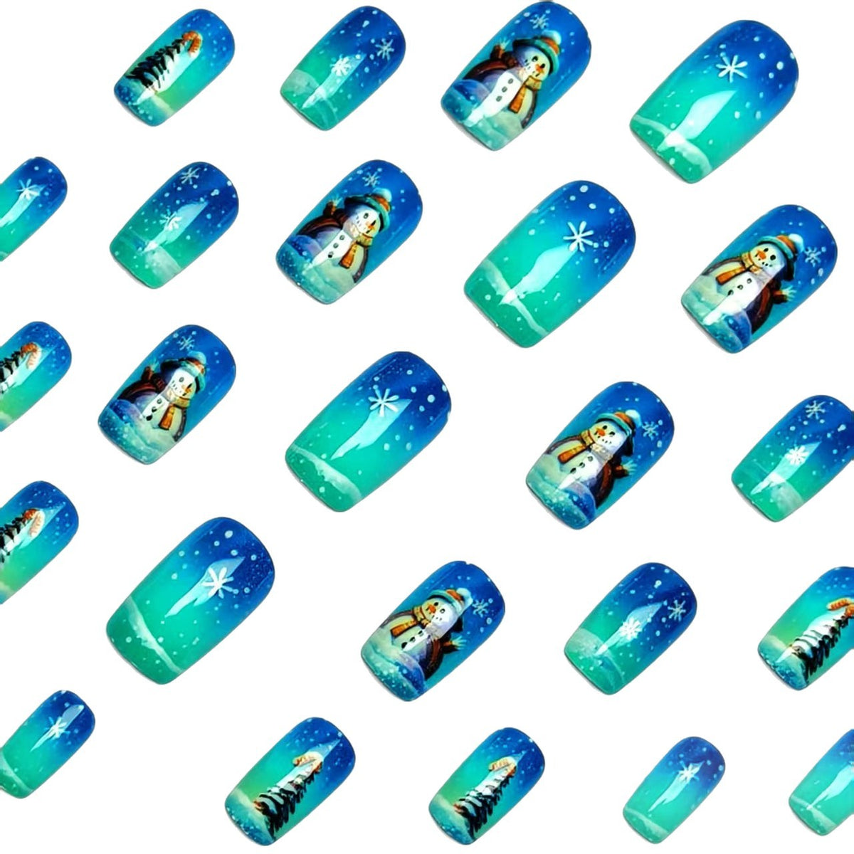 Nail art a tema Winter Wonderland