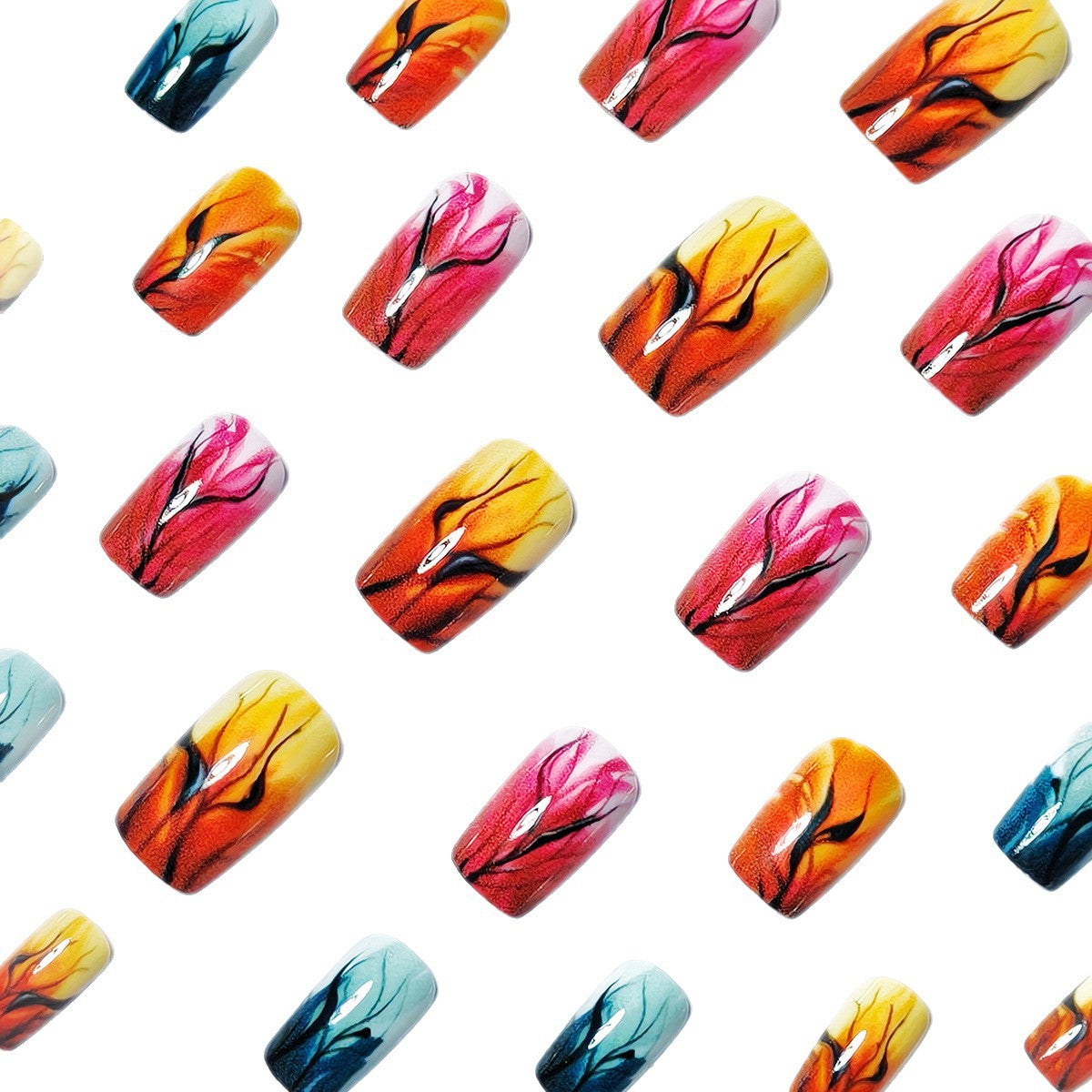 Design per nail art ispirato alle foglie autunnali