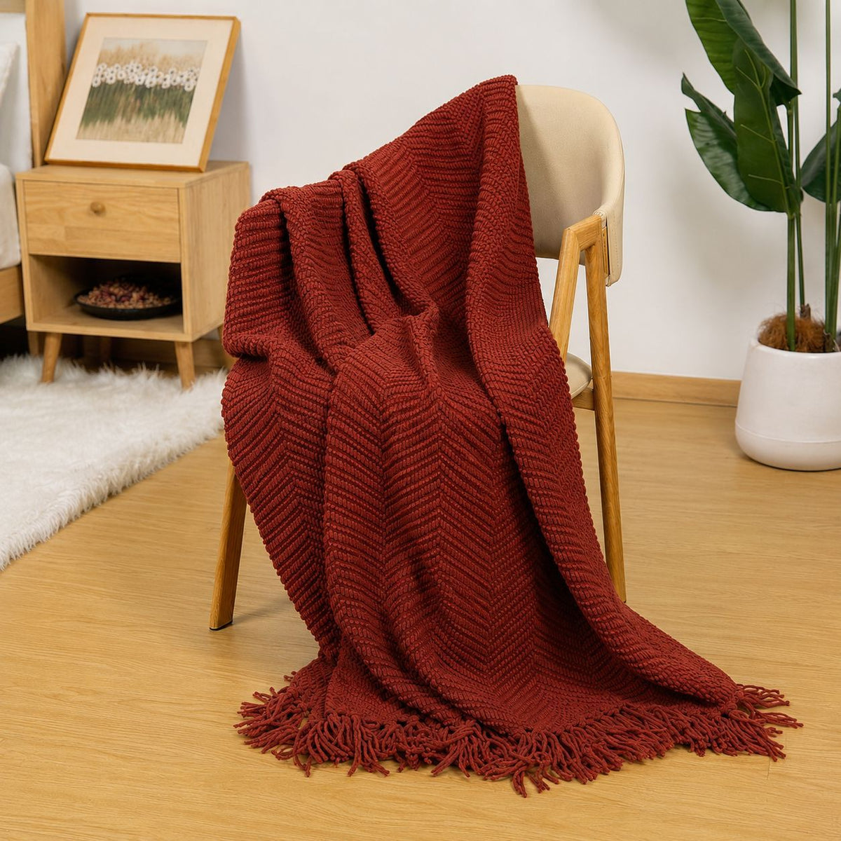 Coperta accogliente per decorazioni per la casa