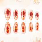 Extension per unghie in gel a tema autunnale